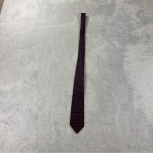 Pierre Balmain Paris Blue and Red Patterned Polyester Tie